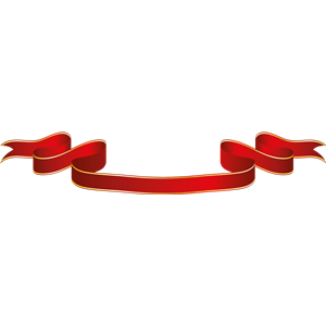 red ribbon PNG image-1523